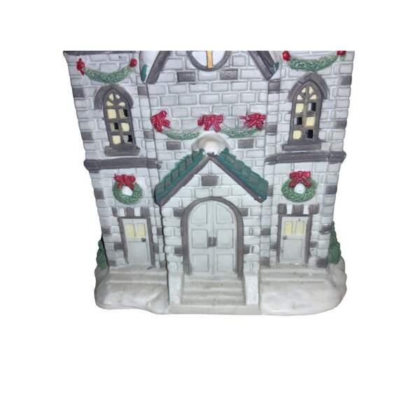 Trim a Home Lighted Village Church Ceramic - Picture 9 of 16